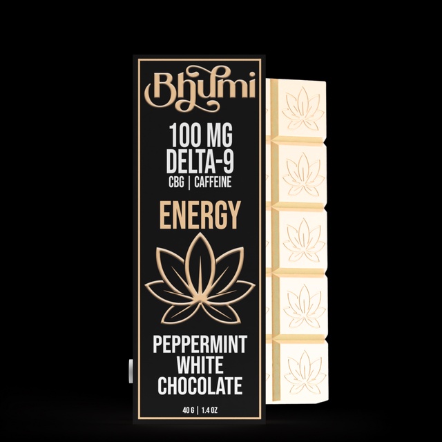 Bhumi Peppermint White Chocolate Energy Bar / Peppermint white chocolate bar